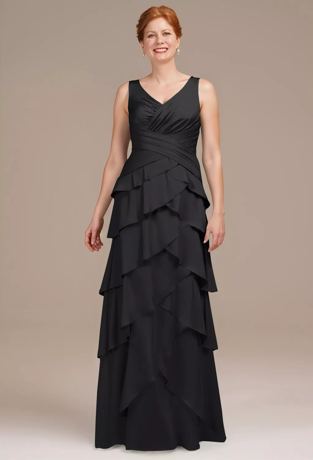 AW Addie Black Metallic  Mother of the Bride Dresses